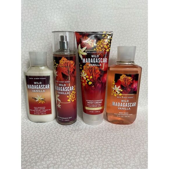 Bath and Body Works WILD MADAGASCAR VANILLA 4 Piece Set - Picture 6 of 6